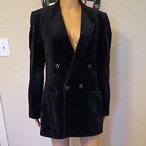 SOLD****Black Velvet Double-Breasted Blazer***"SOLD